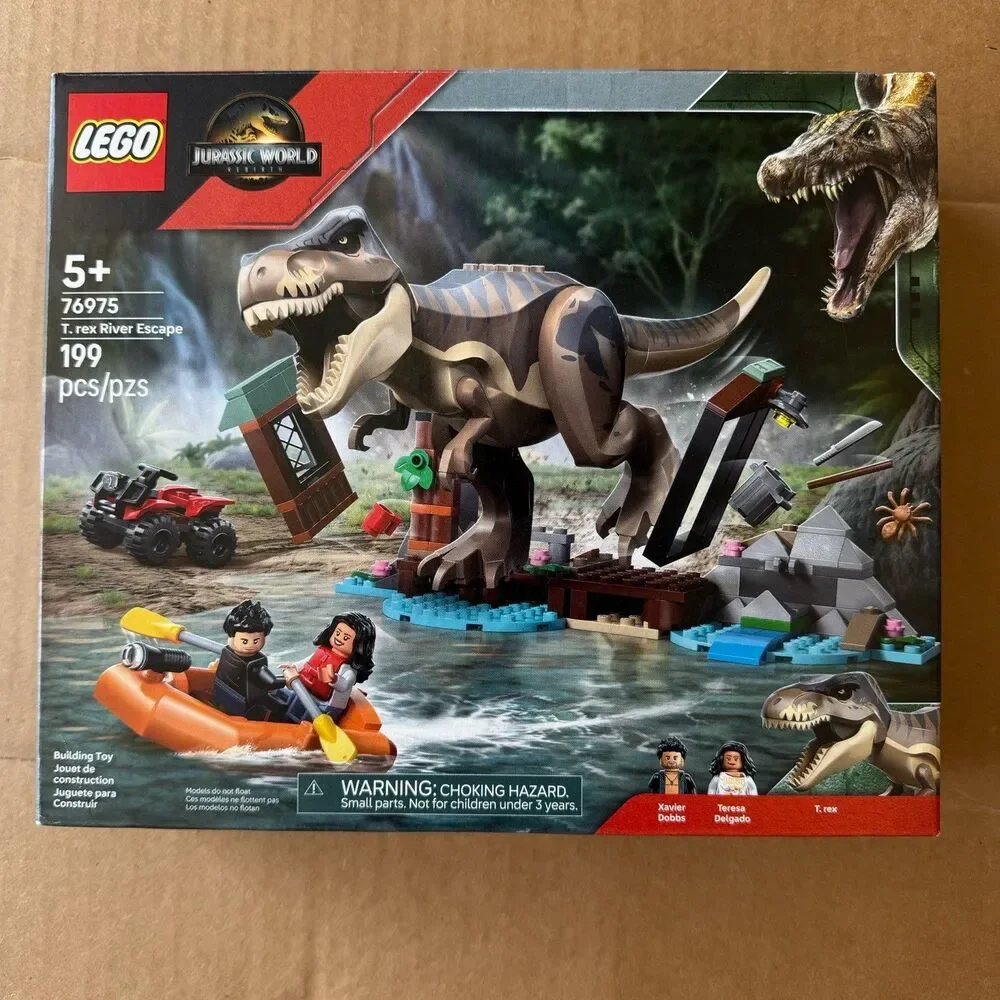 LEGO 76975 Jurassic World T. Rex River Escape Dinosaur Set Kit Park New Sealed